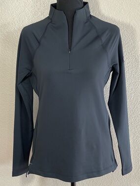Peter Millar Woman’s Black Long-Sleeve Quarter Zip Pullover